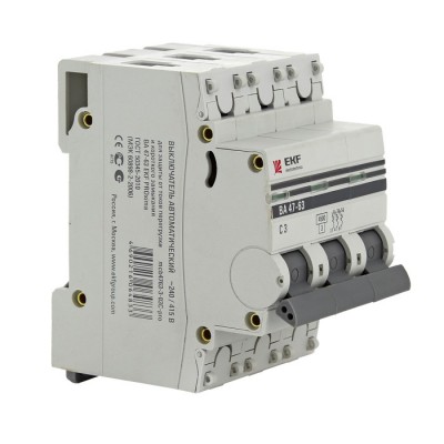 Автоматический выключатель EKF Proxima ВА 47-63 3P 4,5 кА 20А С
