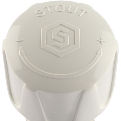 Клапан ручной терморегулирующий Stout SVRs 1152 000015 1/2 дюйма угловой с неподъемным шпинделем