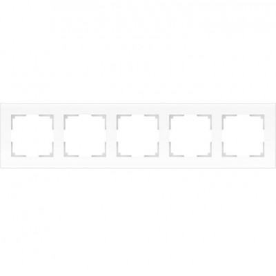 Рамка пятиместная Werkel Favorit WL01-Frame-05 белая матовая