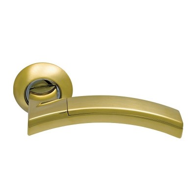 Ручка дверная Archie Sillur 132 матовое золото/золото глянец