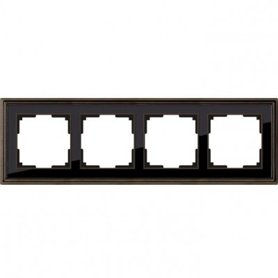 Рамка четырехместная Werkel Snabb Basic WL03-Frame-04 серо-коричневая