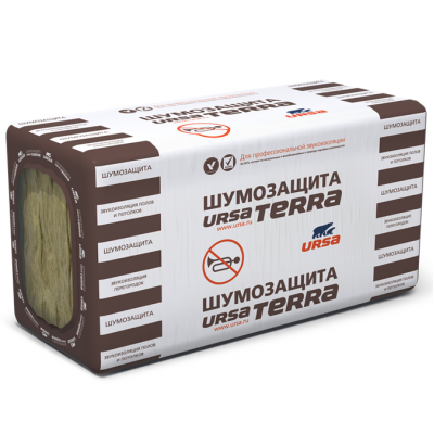 Теплоизоляция Ursa Terra 34 PN Шумозащита 1250х610х100 мм 5 плит в упаковке