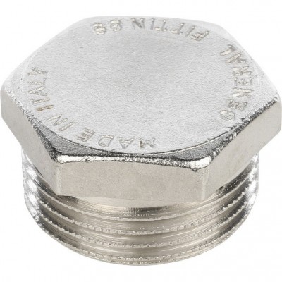 Заглушка Stout SFT-0025-000034 3/4 дюйма никелированная с наружной резьбой