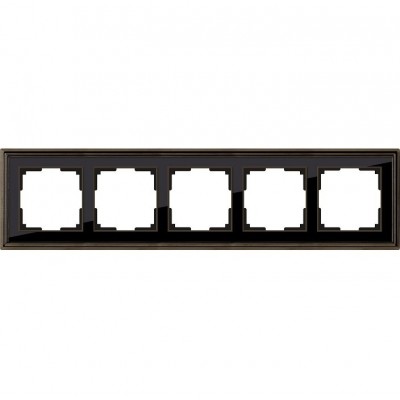 Рамка пятиместная Werkel Palacio WL17-Frame-05 бронза/черный