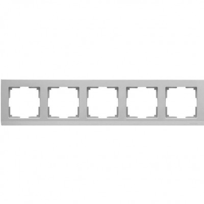 Рамка пятиместная Werkel Stark WL04-Frame-05 серебряная