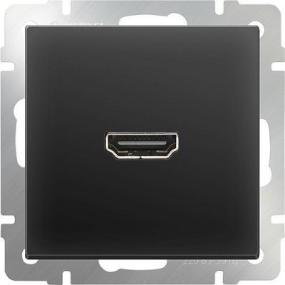 Механизм розетки Werkel HDMI WL08-60-11 черный матовый