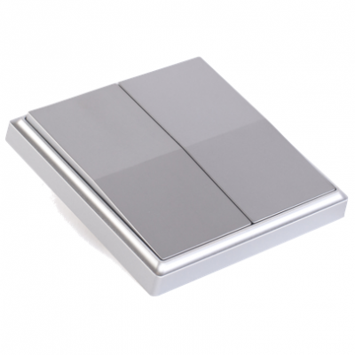Выключатель дистанционный Gritt Elegance B180100S двухклавишный серый металлик