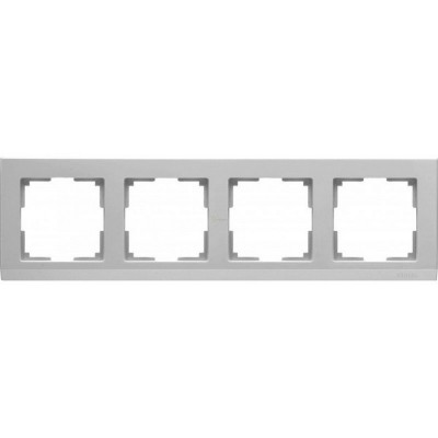 Рамка четырехместная Werkel Stark WL04-Frame-04 серебряная