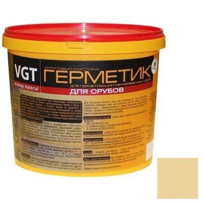Герметик акриловый VGT для срубов сосна 7 кг