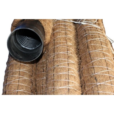 Труба дренажная ПЭНД-110 в фильтре из кокосового волокна 50 м