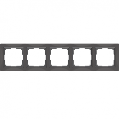 Рамка пятиместная Werkel Snabb Basic WL03-Frame-05 серо-коричневая