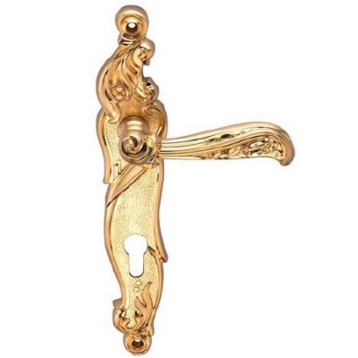 Ручка дверная Archie Genesis Rizo CL под ключевой цилиндр матовое золото