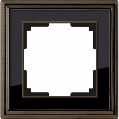 Рамка одноместная Werkel Palacio WL17-Frame-01 бронза/черный