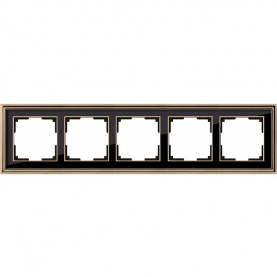 Рамка пятиместная Werkel Palacio WL17-Frame-05 золото/черный