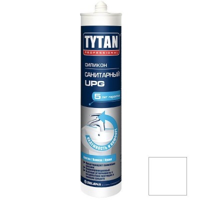 Герметик силиконовый Tytan Professional UPG санитарный белый 310 мл