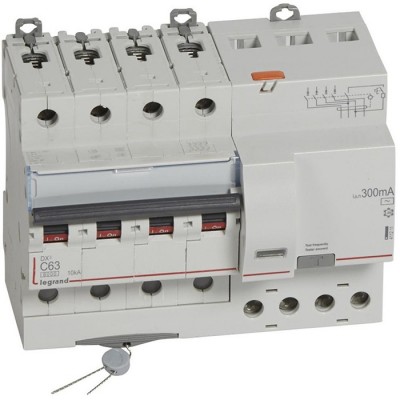 Автоматический выключатель дифференциального тока Legrand АВДТ DX3 411211 4P C 63A 300mA