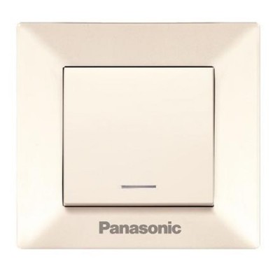 Выключатель Panasonic Arkedia WMTC00022BG-RES одноклавишный с подсветкой кремовый