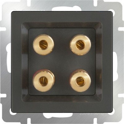 Механизм акустической розетки Werkel WL07-AUDIOx4 серо-коричневый
