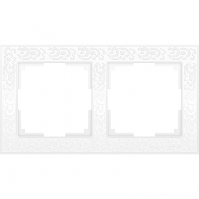 Рамка двухместная Werkel Flock WL05-Frame-02-white белая