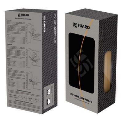 Ручка дверная Fuaro Art RM AB/GP-7 бронза/золото
