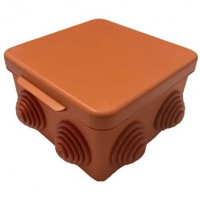 Коробка распределительная Gusi С3В87 КУП Нг Евро IP54 для уравнивания потенциалов оранжевая 80х80х55 мм
