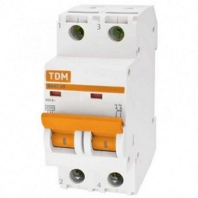 Автоматический выключатель TDM ВА47-29 SQ0206-0095 С 2P 25 A