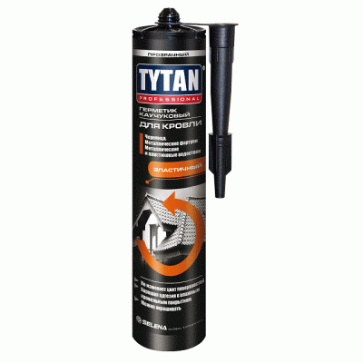 Герметик каучуковый Tytan Professional для кровли бесцветный 310 мл