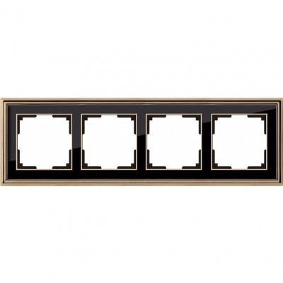 Рамка четырехместная Werkel Palacio WL17-Frame-04 золото/черный