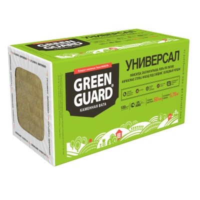 Базальтовая вата Greenguard Универсал 1200x600x100 мм 4 плиты в упаковке