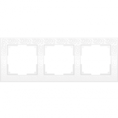 Рамка трехместная Werkel Flock WL05-Frame-03-white белая