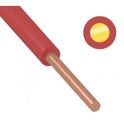Провод ПуВ (ПВ-1) 1х1,5 красный 500 м Rexant ГОСТ