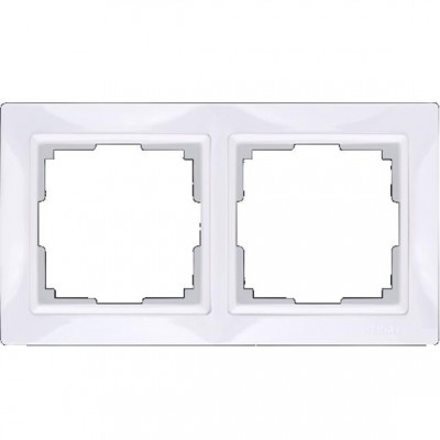 Рамка двухместная Werkel Snabb Basic WL03-Frame-02 белая