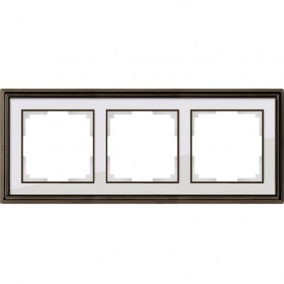 Рамка трехместная Werkel Palacio WL17-Frame-03 бронза/белый