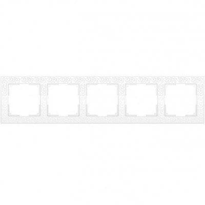 Рамка пятиместная Werkel Flock WL05-Frame-05-white белая