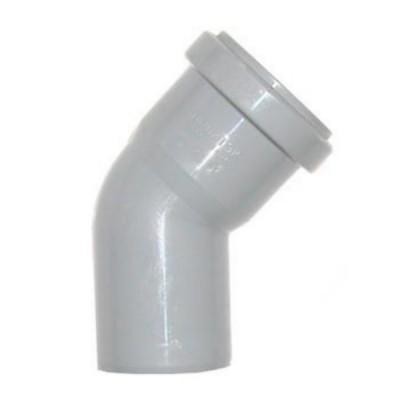 Отвод канализационный ПП Саратовпластика Ду 50 мм 45 градусов с кольцом