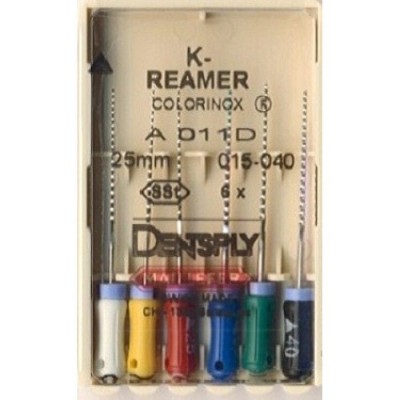 Инструмент ручной Maillefer K-Reamer Colorinox №10 25мм 6шт A011D02501012