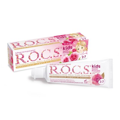 Зубная паста R.O.C.S. Kids Sweet Princess аромат Розы 45г