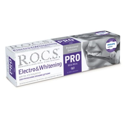 Зубная паста R.O.C.S. PRO Electro & Whitening Mild Mint 135г